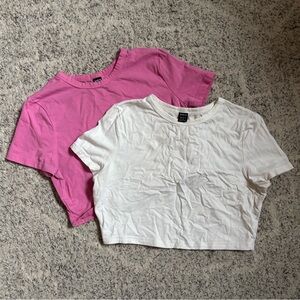 SHEIN Pink & White Crop Top Bundle
